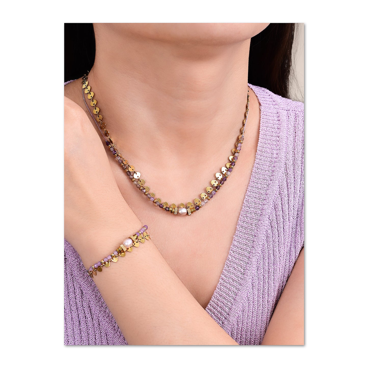 Amethyst Aura Armband – Deine Energie im Fluss