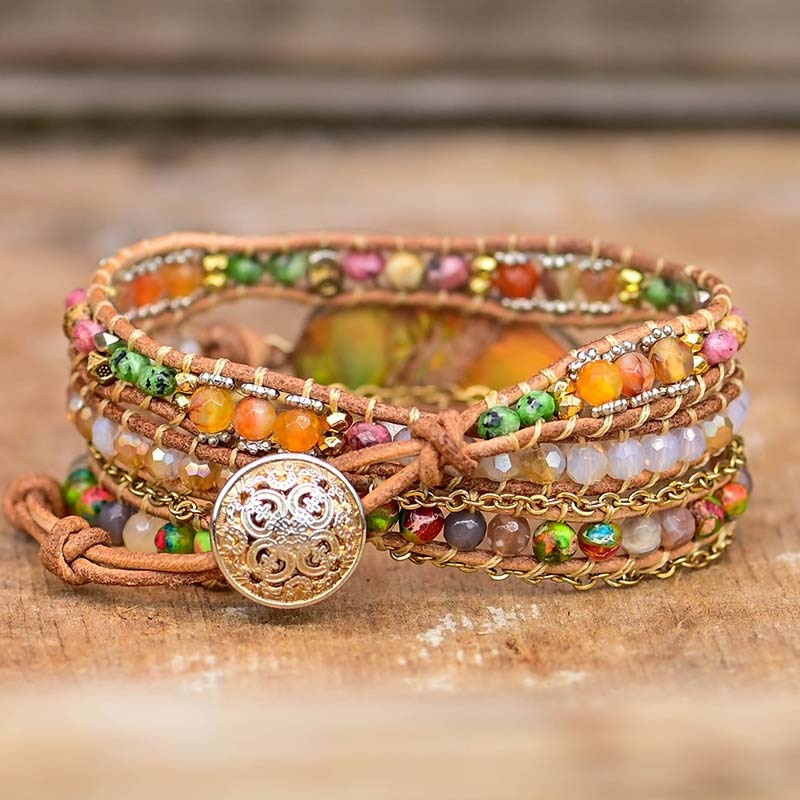 Bracelet Main de Fatima d’Amazone | Bracelet enveloppant | bohémien