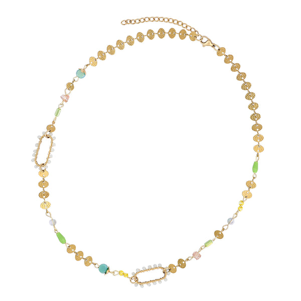 Jade Garden Halskette – Sanfte Frische, florale Balance