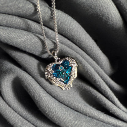 Collier d’aile d’ange | Argent sterling 925 | Votre ange gardien en déplacement 