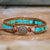 Bracelet Turquoise Pierre Empereur | Chaîne carrée en cuivre
