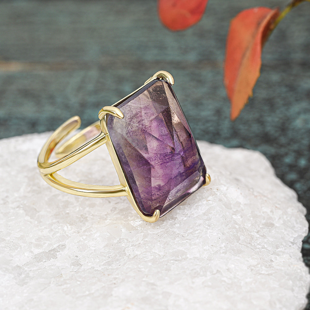 Crown Jewel Ring mit Amethyst