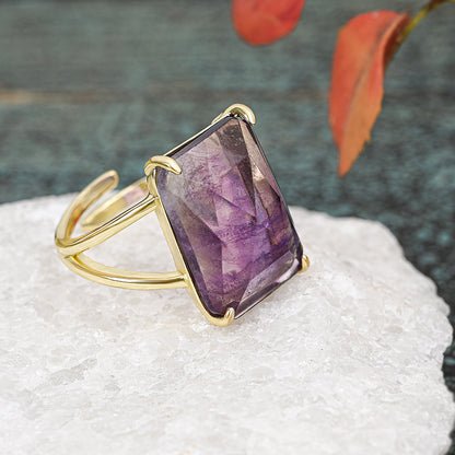 Crown Jewel Ring mit Amethyst
