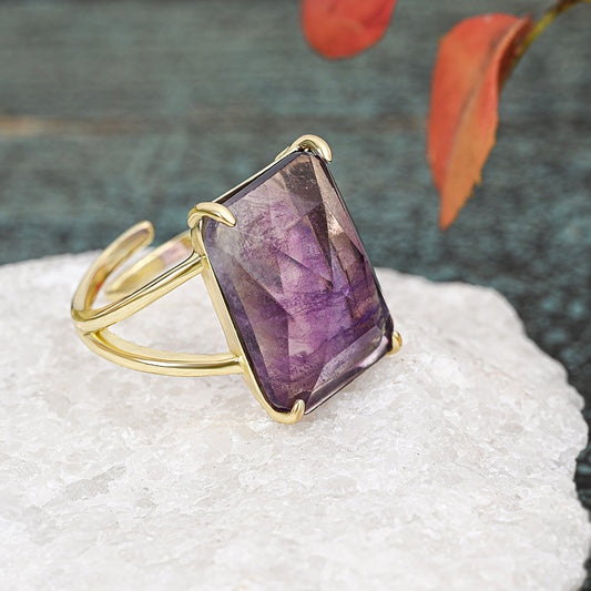 Crown Jewel Ring mit Amethyst