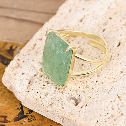 Crown Jewel Ring mit Grünem Fluorit