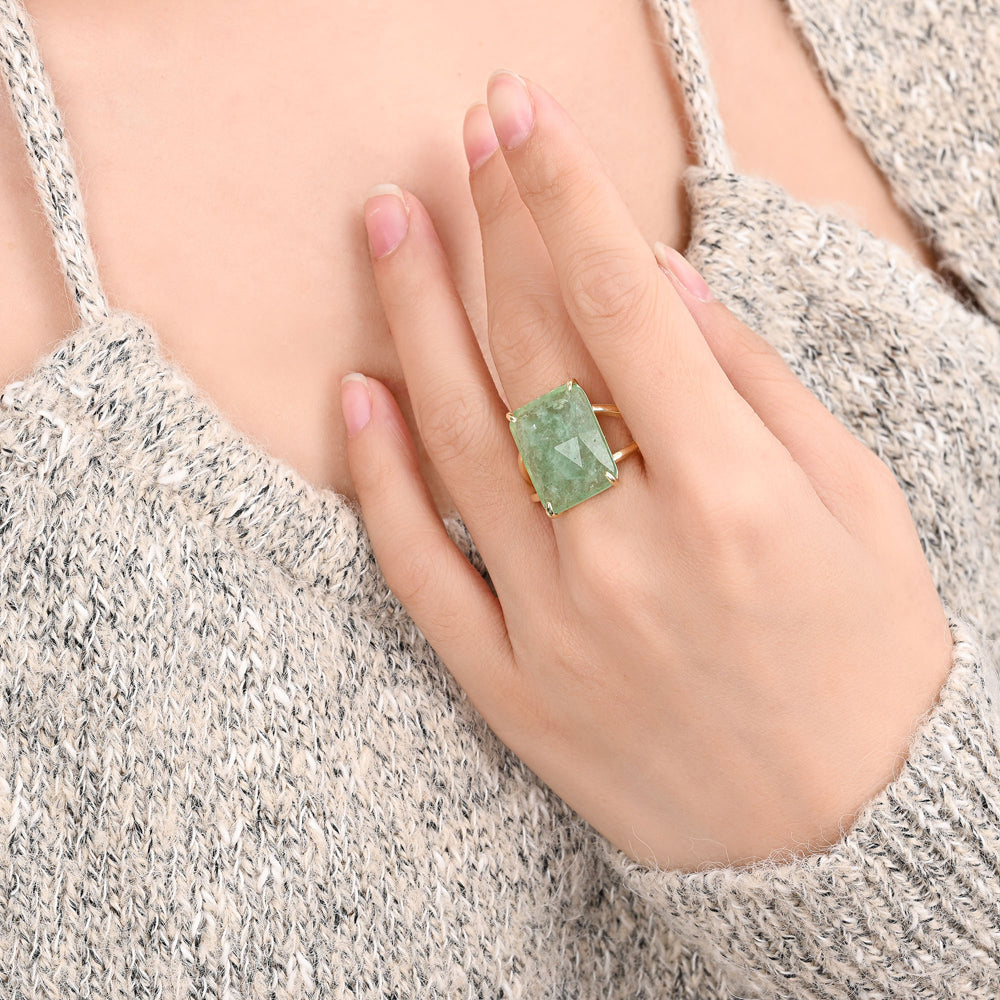 Crown Jewel Ring mit Grünem Fluorit