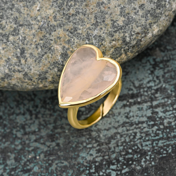 Heart Aura Ring Rosenquarz – Trage deine Selbstliebe