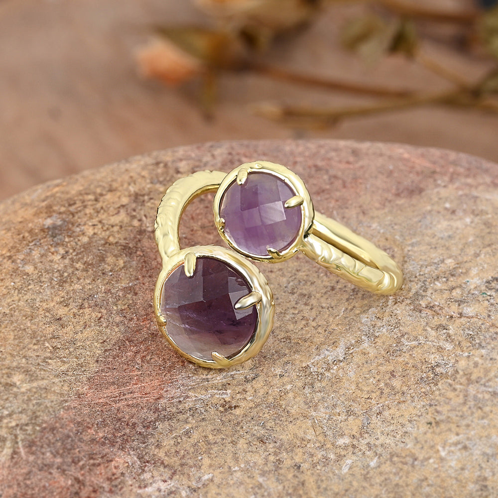 Twin Soul Ring Amethyst – Detailansicht