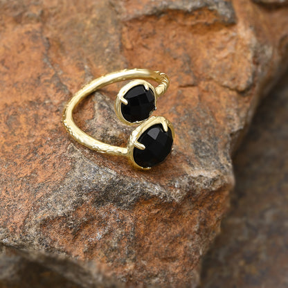 Twin Soul Ring Onyx – Detailansicht