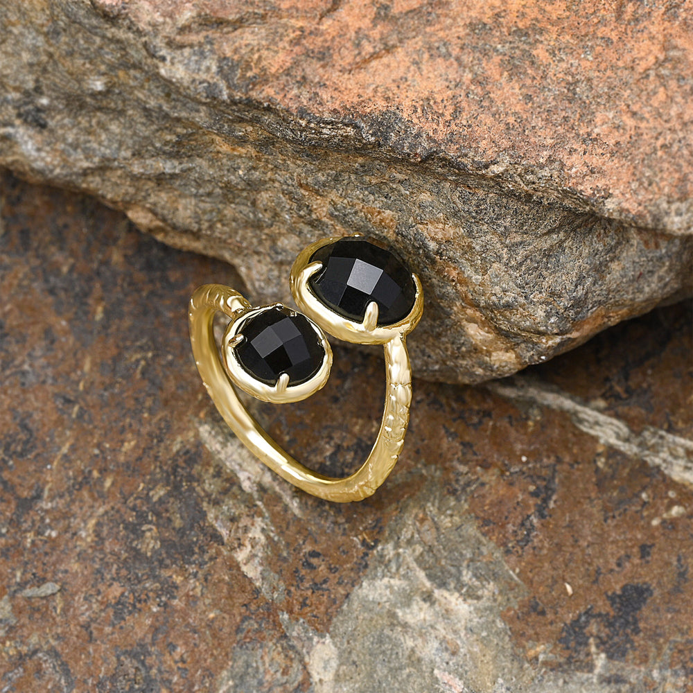 Twin Soul Ring Onyx – Seitenansicht