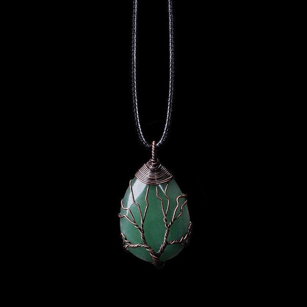 Aventurin Tropfen Halskette | Boho