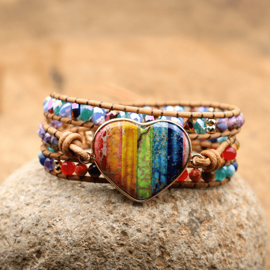Khalee Samo Beschützendes Chakra Wickelarmband | Boho | 100% Handgemacht