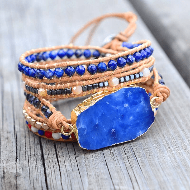 Khalee Samo Charme Perlen Wickelarmband | Boho | 100% Handgemacht