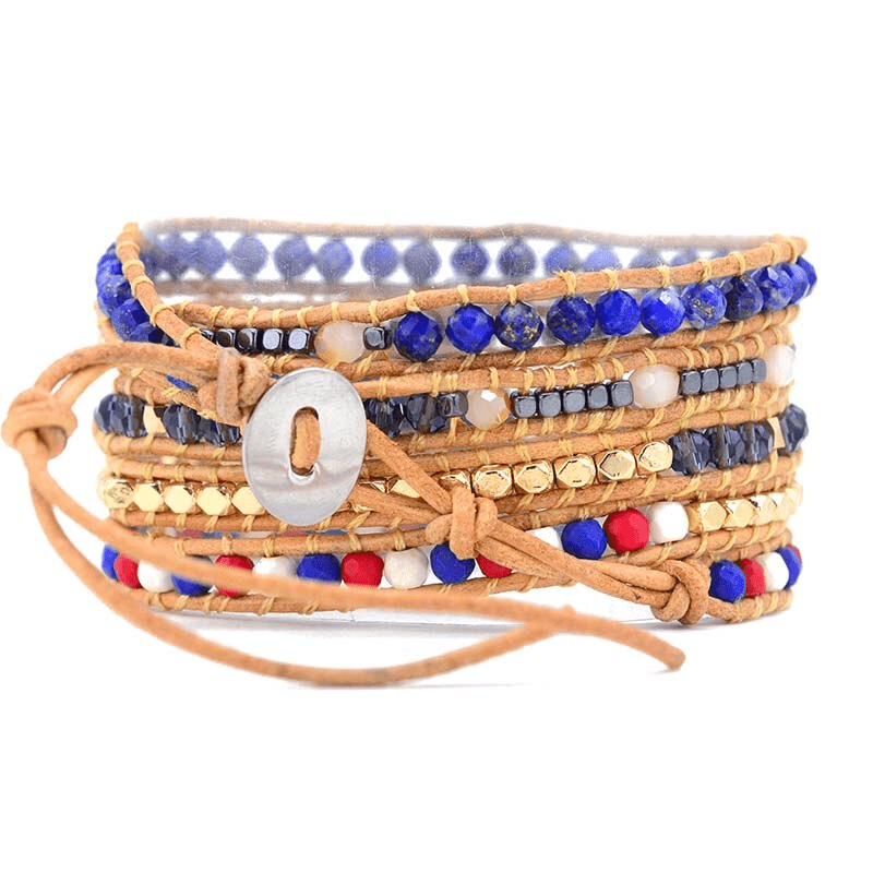 Khalee Samo Charme Perlen Wickelarmband | Boho | 100% Handgemacht