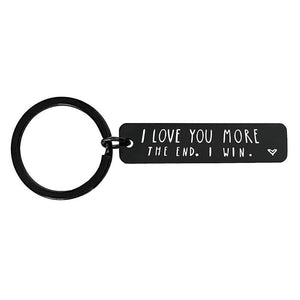Khalee Samo F00017 1 Creative stainless steel keychain pendant Fashion Valentine&#39;s Day Gift Lettering Metal Keychain