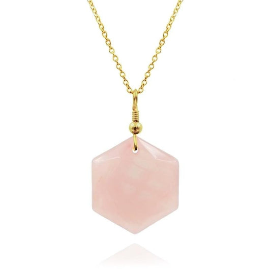 Khalee Samo Elegante Amethyst Hexagon Halskette | Boho | 100% Handgemacht