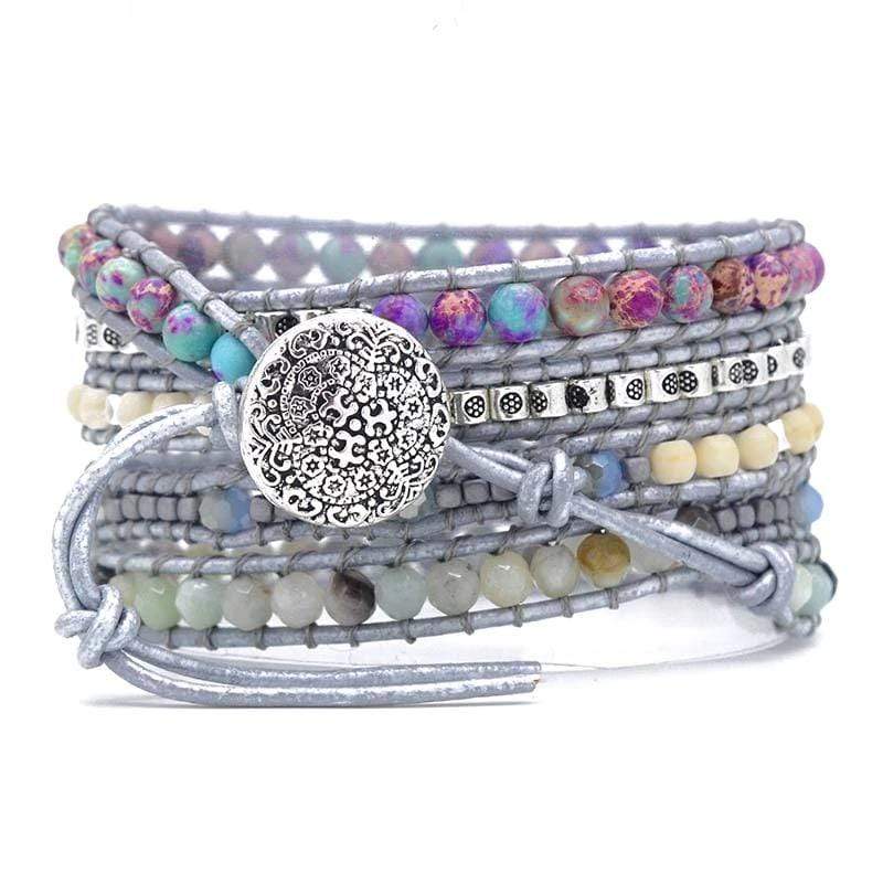Khalee Samo Heilendes Kaiser-Jaspis Wickelarmband | Boho | 100% Handgemacht