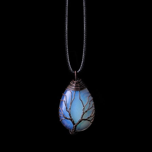 Khalee Samo Opalith Tropfen Halskette | Boho | 100% Handgemacht