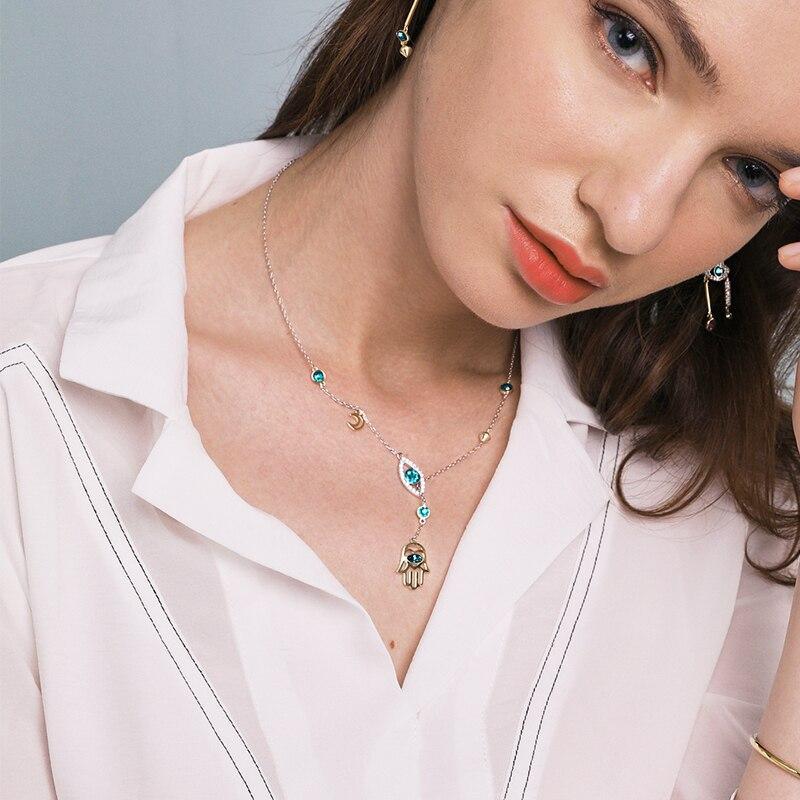 Collier en cristal oriental - Argent sterling 925 