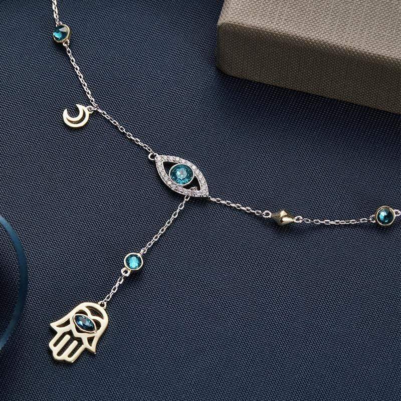 Collier en cristal oriental - Argent sterling 925 