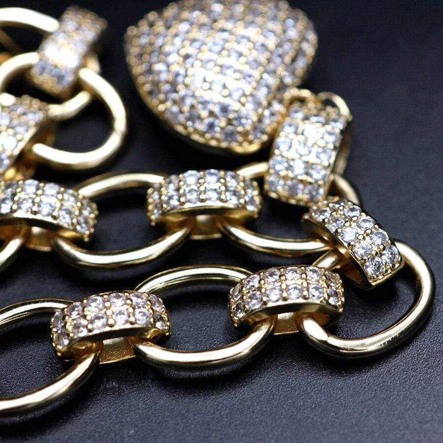 Khalee Samo "PARIS" Schmuck Set | Zirkonia Kette + Armband | in zwei Farben