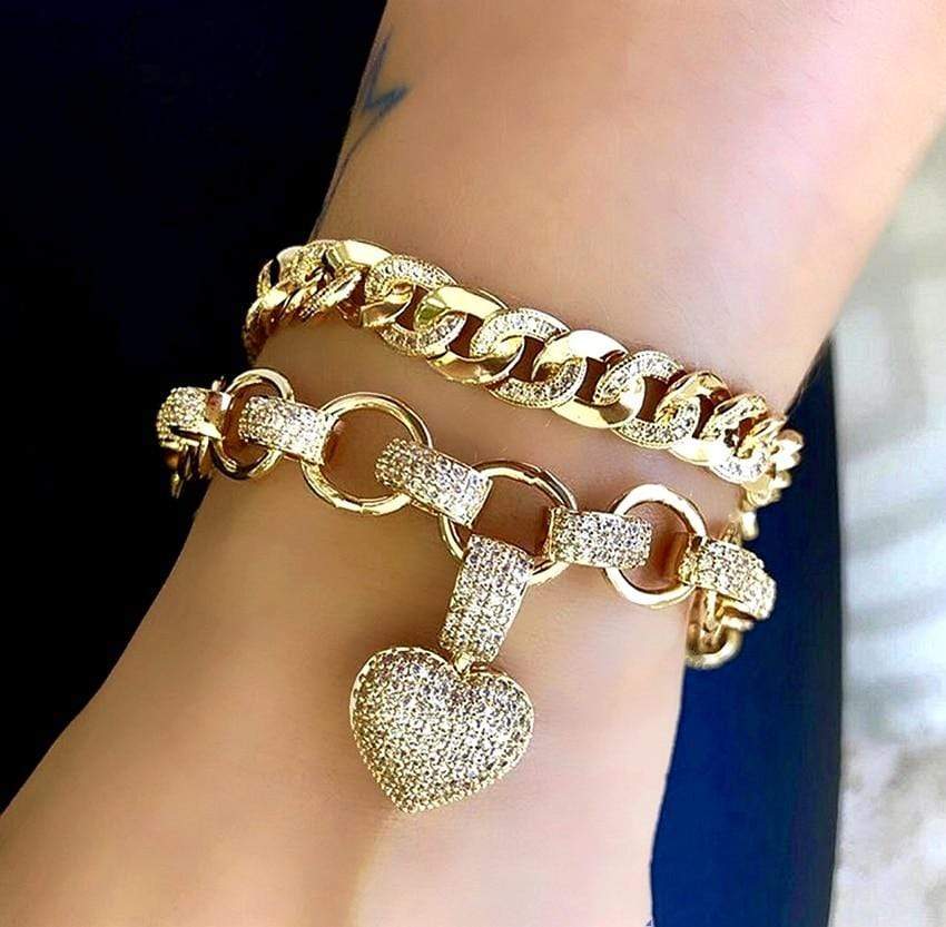 Khalee Samo "PARIS" Schmuck Set | Zirkonia Kette + Armband | in zwei Farben