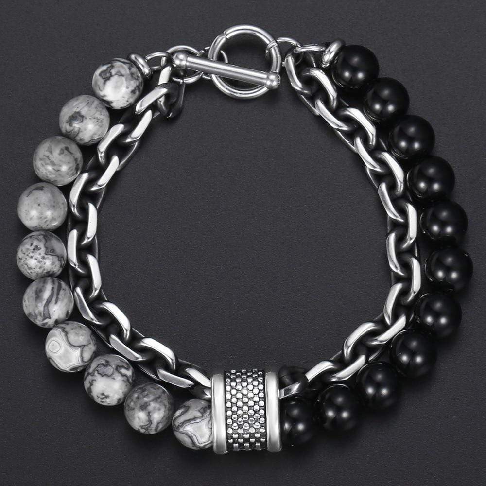 Jaspis Kettenarmband "Der Beschützer" | Boho | Elegant | Herren