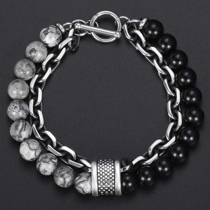 Jaspis Kettenarmband "Der Beschützer" | Boho | Elegant | Herren